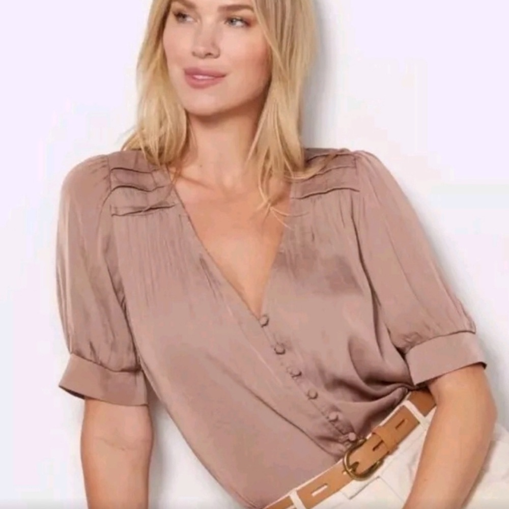 Evereve Taupe Blouse